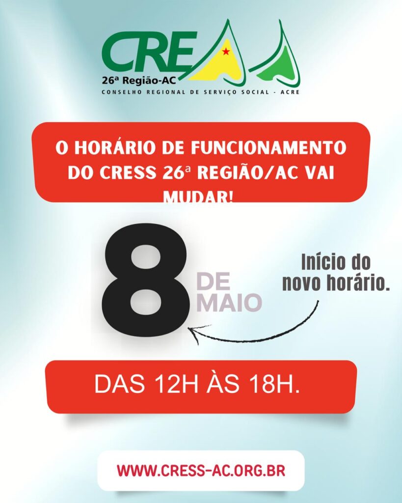 5 de maio de 2023 – CRESS-Conselho Regional de Serviço Social